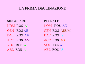 LA PRIMA DECLINAZIONE