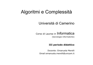 Algoritmi e Complessità