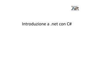 Introduzione a .net con C#