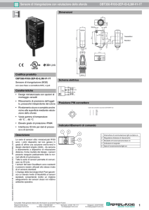 1 Sensore di triangolazione con valutazione dello sfondo OBT350