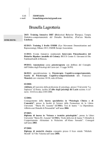 Brunella Lagrotteria - Terzo Centro di Psicoterapia Cognitiva