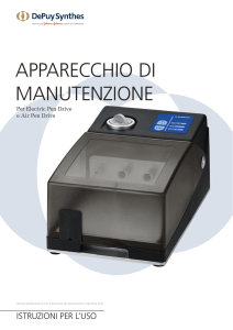 Avvio dell`apparecchio di manutenzione