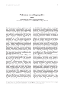 Proteomica: concetti e prospettive