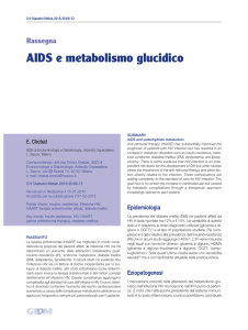 AIDS e metabolismo glucidico