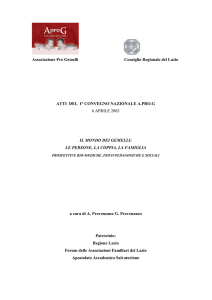 Associazione Pro Gemelli Consiglio Regionale del Lazio ATTI DEL I