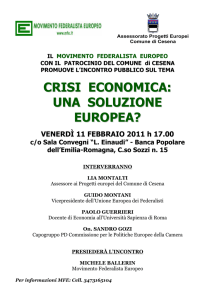 Crisi economica: una soluzione europea?