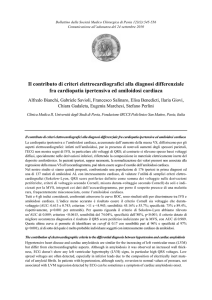 Il contributo di criteri elettrocardiografici alla diagnosi differenziale