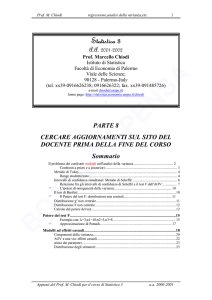 Statistica 3 Statistica 3 - Dipartimento di Scienze Statistiche e