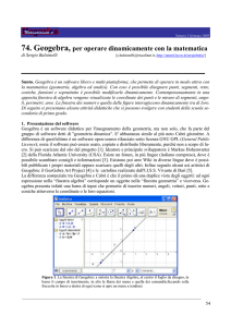 74. Geogebra, per operare dinamicamente con