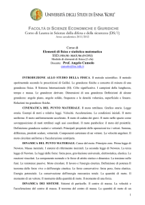 Corso di Laurea in Scienze della difesa e della sicurezza (DS/1)