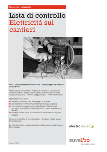 Lista di controllo Elettricità sui cantieri
