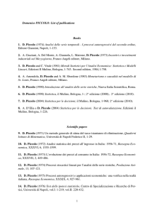 Domenico PICCOLO: List of publications Books 1. D