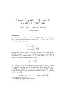 Soluzioni dei problemi della maturit`a scientifica A.S. 2007/2008