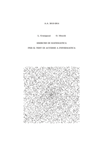 AA 2013-2014 L. Gemignani O. Menchi ESERCIZI DI MATEMATICA