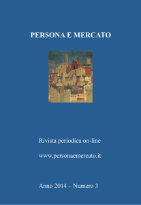 Persona e Mercato, numero 3/2014