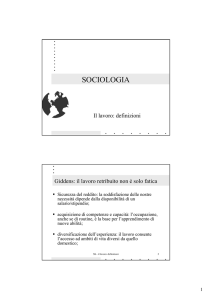 SOCIOLOGIA - Dipartimento di Sociologia e Ricerca Sociale