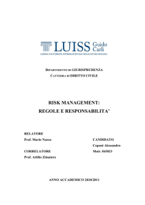 Caponi A., Risk management regole e