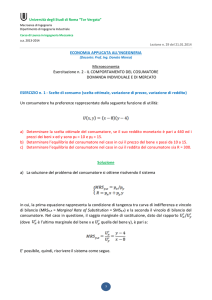 ESERCIZI DI MICROECONOMIA