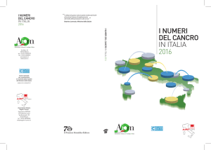 I numeri del cancro in Italia - 2016