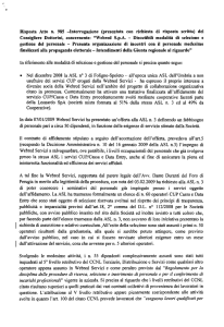 testo della risposta della g.r. - Consiglio Regionale dell`Umbria