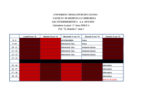 P.O. "G. Rodolico" Aula 1 UNIVERSITA` DEGLI STUDI DI CATANIA
