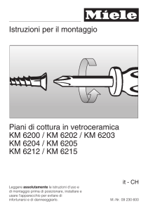 Istruzioni per il montaggio Piani di cottura in vetroceramica KM 6200