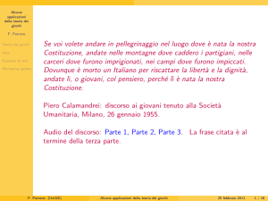 Alcune applicazioni della teoria dei giochi