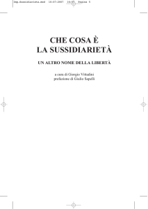 che cosa è la sussidiarietà - Fondazione per la Sussidiarietà