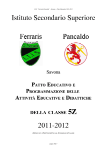 Patto educativo della classe 5Z as 2011-2012 - Ferraris