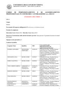 2. Scheda informativa - Università degli Studi di Verona