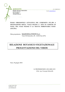 Relazione botanico-vegetazionale e progetto del