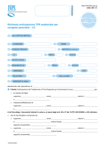 Richiesta anticipazione TFR esattoriale per congedo