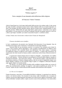 “Politica negativa”? Note a margine di una