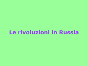rivoluzioni in Russia