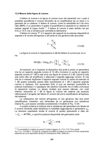 13.5 Misura della figura di rumore Il fattore di rumore e la figura di