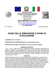 Piano emergenza evacuazione