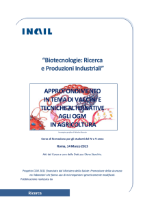 “Biotecnologie: Ricerca e Produzioni Industriali