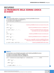 La probabilità della somma logica di eventi