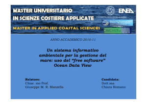 Un sistema informativo ambientale per la gestione del mare: uso del