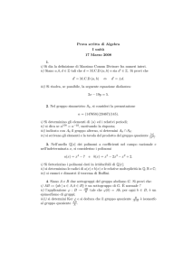 Algebra Unità 1