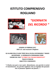 ISTITUTO COMPRENSIVO ROGLIANO “GIORNATA DEL RICORDO “