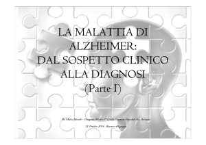 Malattia di Alzheimer: dal sospetto alla diagnosi