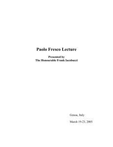Paolo Fresco Lecture - Centro di Ricerca sui Sistemi Costituzionali