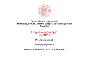 Lingue e linguaggio