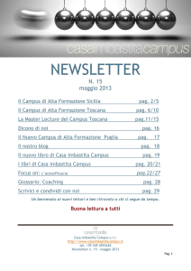 NEWSLETTER - Casa Imbastita Campus