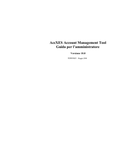AccXES Account Management Tool Guida per l`amministratore