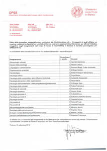 Esiti procedura comparativa DPSS2016