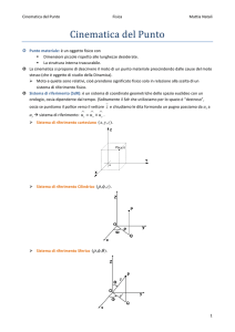 Cinematica del Punto