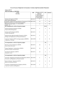 Corso di Laurea Magistrale in Economia e Gestione degli