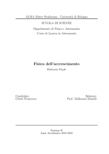 Fisica dell`accrescimento